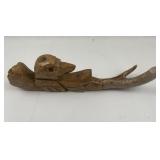 Randy Henry Figural Stone & Antler Pipe