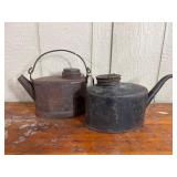 Pair Vtg Pennsylvania Railroad Oil Cans