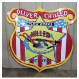 Oliver Chilled Plow Metal Shield Sign