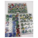 Vtg Glass Marbles, Uranium & Cat's Eyes
