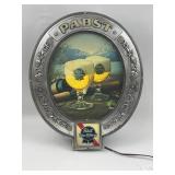 Embosograph Pabst Fishing Beer Sign