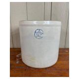Blue Star Salt-Glazed Stoneware Crock