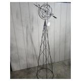 Wrought Metal Armillary Sphere Obelisk
