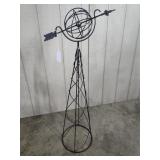 Wrought Iron Armillary Sphere Obelisk