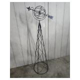 Metal Armillary Garden Obelisk Trellis