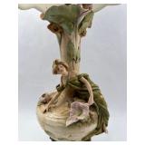 Art Nouveau Porc. Nymph & Lily Lamp