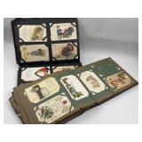 Pair Vtg Postcard Albums, 19th-20th C