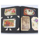 Vtg Postcard Album, c. 1900-1915