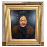 J. Holland, Fur Stole Portrait, 19th C