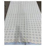Vtg Hand Crocheted Starburst Tablecloth