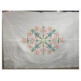 Mid-20th C. Appliqued Medallion Quilt