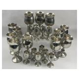 Set 23 Indonesian Pewter Goblets