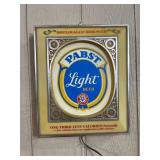 Vtg Pabst Light Beer Lighted Bar Sign