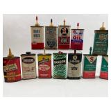Vtg Lithographed Household & Oil Tins