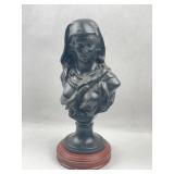 Orientalist Draped Female Portrait Bust