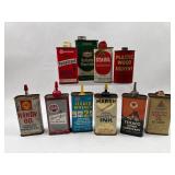 10 Vtg Shell & Texaco Auto & Home Tins