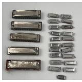 28 Vtg Harmonicas: Hohner, Hotz, Canary