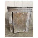Primitive Wood 1-Door Utility Cupboard