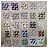 Zigzag Patchwork Cotton Quilt Top