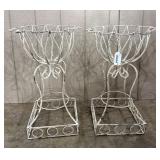 Pair Victorian Wirework Plant Stands