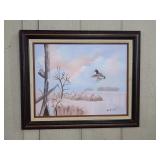 D. Durst, Wood Duck in Flight, O/C
