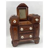 American Tramp Art Cigar Box Vanity