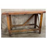 Industrial Braced Wood Workbench
