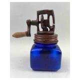 Dazey No. 2 Cobalt Glass Butter Churn