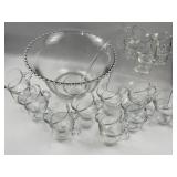 Imperial Glass Candlewick Punch Set