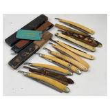 Vtg Straight Razors, Tools & Cases