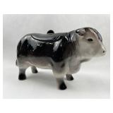 Gradated Glaze Ceramic Bull Lidded Jar