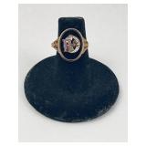 Daughters of Rebekah Onyx & Enamel Ring
