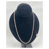 Gold-Tone Sterling Silver Rope Necklace