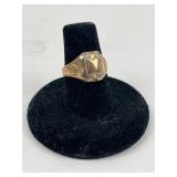 10 Karat Two-Tone Gold Signet Ring
