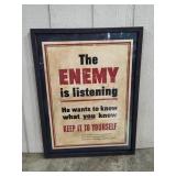 Enemy Is Listening Propaganda Poster