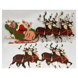 Hardboard Santa Sleigh & Reindeer