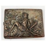 Silver-Plated Cigarette Case w/ Nude