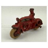 Cast Iron Motorcycle w/ Sidecar & Rider
