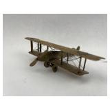 WWI Trench Art Metal Biplane Model