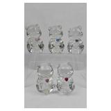 Fenton Art Glass Birthstone Bear Set