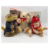 Steiff Mohair: Croc, Teddybar & Jocko