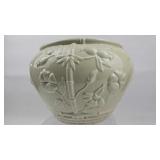 Relief Molded Botanical Ceramic Planter
