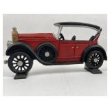 Painted Cast Iron Touring Car Bookend