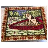 Stroock Plush Lap Robe, Dog in Rowboat