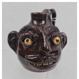 Southern Folk Art Stoneware Face Jug