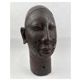 Nigerian Cast Metal Head of an Oba