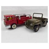 Structo Fire Dept Truck & Tonka Jeep
