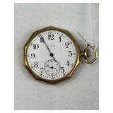 Elgin Octagonal Open-Face Pocket Watch