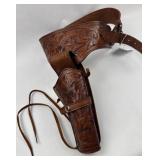 Tooled Buscadero Gun Belt & Holster Set