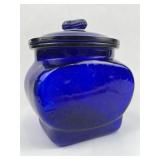 Planters Peanuts Cobalt Blue Glass Jar